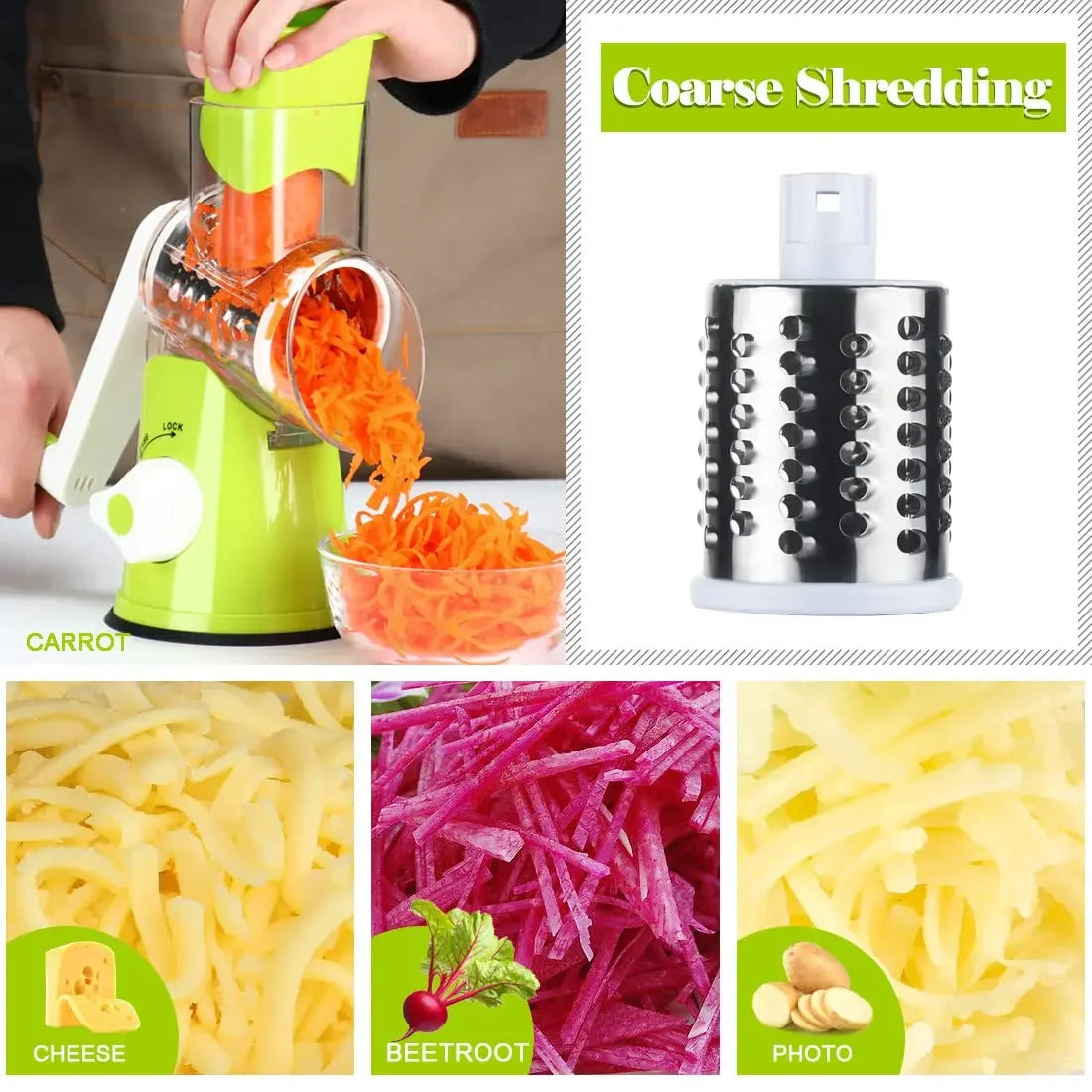 New 3 in 1 Vegetable Cutter, Multifunctional Vegetable Slicer