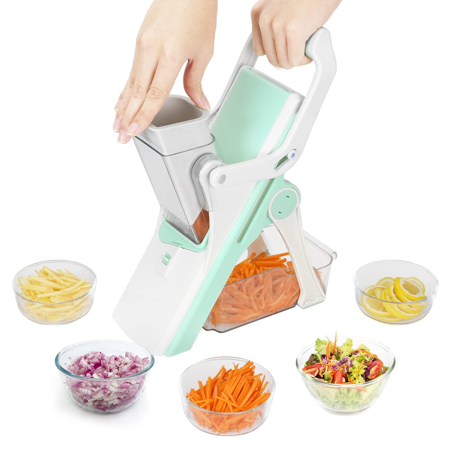 Mandoline Slicer, Slice Safe, Multifunctional Adjustable Vegetable Cutter