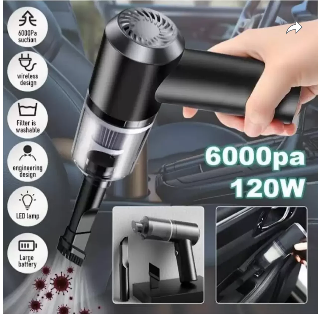 WIRELESS CAR VACCUM CLEANER