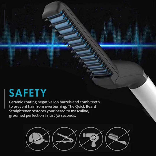 Hair Comb Brush & Beard Straightener