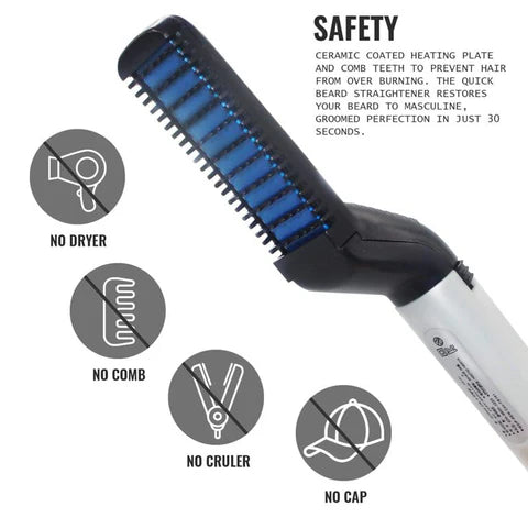 Hair Comb Brush & Beard Straightener