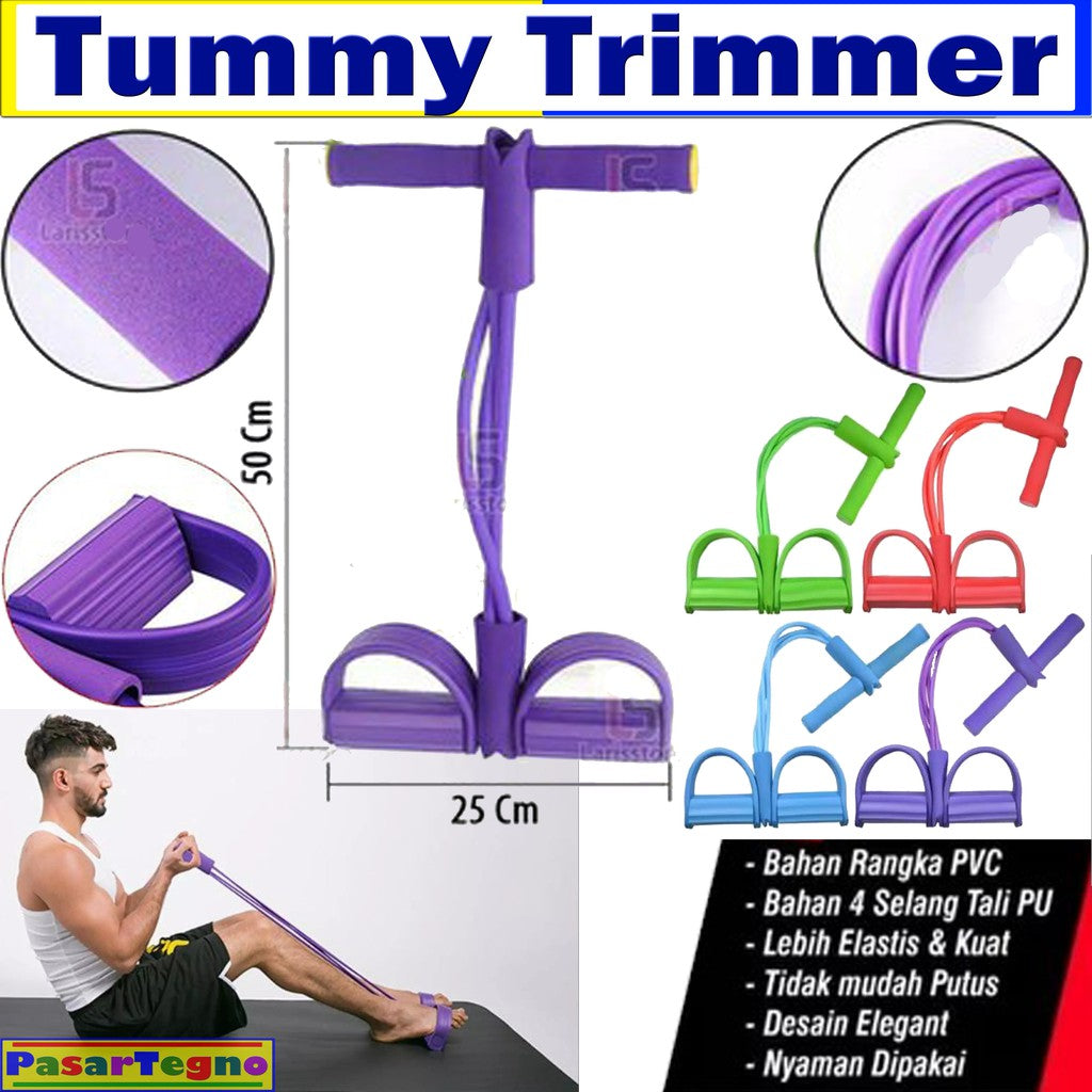 Rubber Tummy trimmer 3 ropes, body exercise machine, Home Gym Machine, Belly Fat Burner